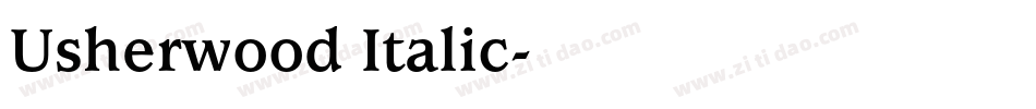 Usherwood Italic字体转换